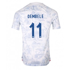 Frankrig Ousmane Dembele #11 Udebanetrøje VM 2022 Kort ærmer
